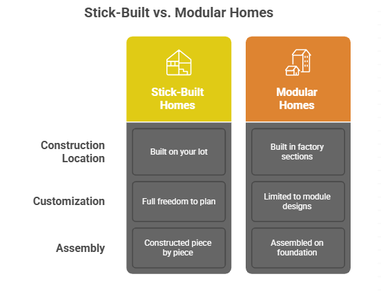 Stick homes vs. modular