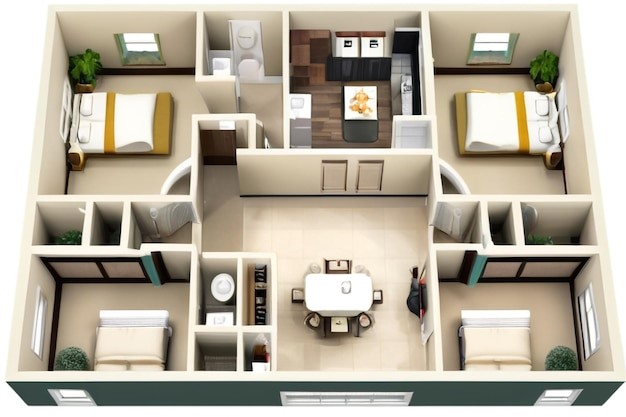 4 bedroom house layout